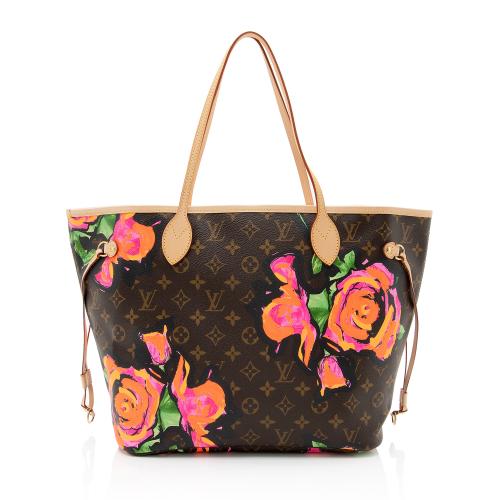 Louis Vuitton Limited Edition Monogram Canvas Roses Neverfull MM Tote