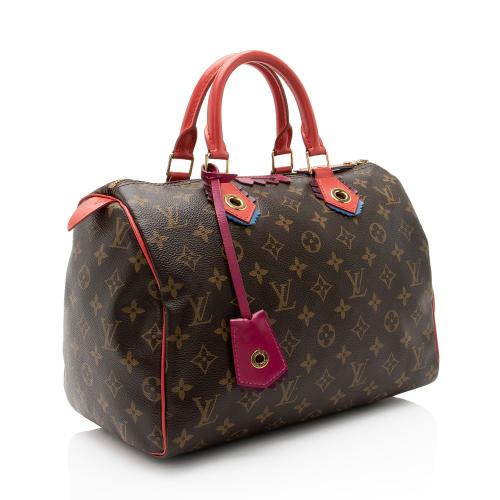 Louis Vuitton Limited Edition Monogram Canvas Totem Speedy 30 Satchel