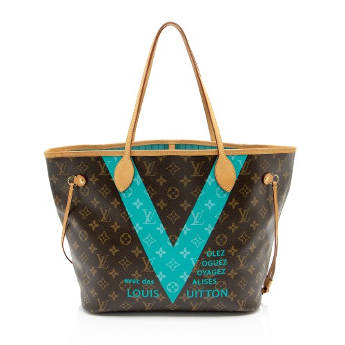 Louis Vuitton Limited Edition Monogram Canvas V Neverfull MM Tote