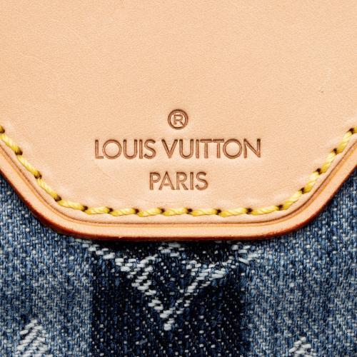 Louis Vuitton Limited Edition Monogram Denim Porte Epaule Raye GM Satchel