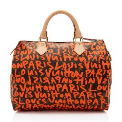 Louis Vuitton Limited Edition Monogram Graffiti Speedy 30 Satchel