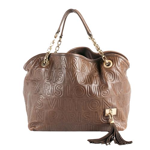 Louis Vuitton Limited Edition Embossed Calfskin Paris Souple Whisper PM Shoulder Bag