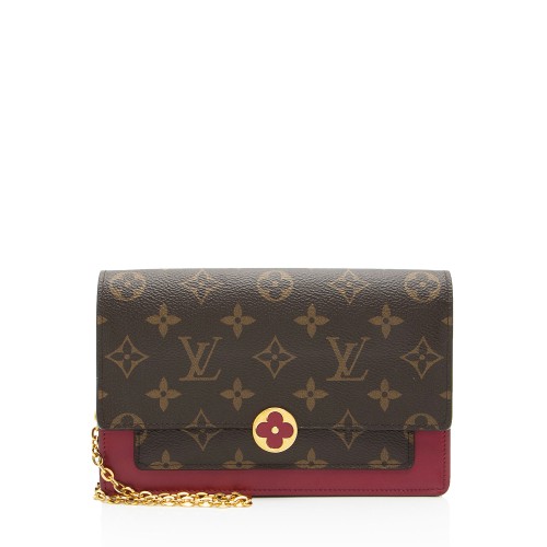 Louis Vuitton Monogram Canvas Flore Chain Wallet