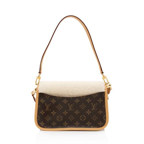 Louis Vuitton Monogram Canvas Shearling Cozygram Diane Satchel