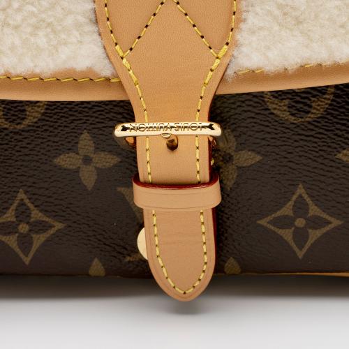 Louis Vuitton Monogram Canvas Shearling Cozygram Diane Satchel