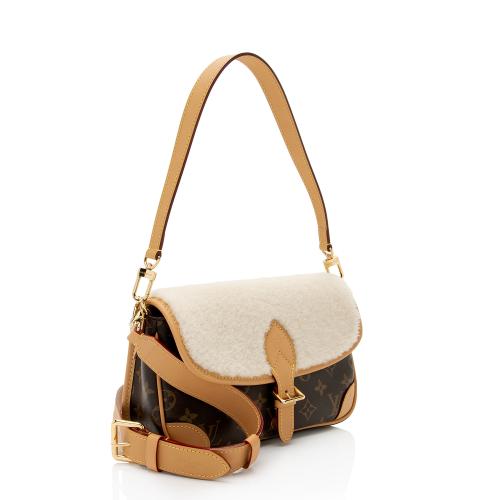 Louis Vuitton Monogram Canvas Shearling Cozygram Diane Shoulder Bag