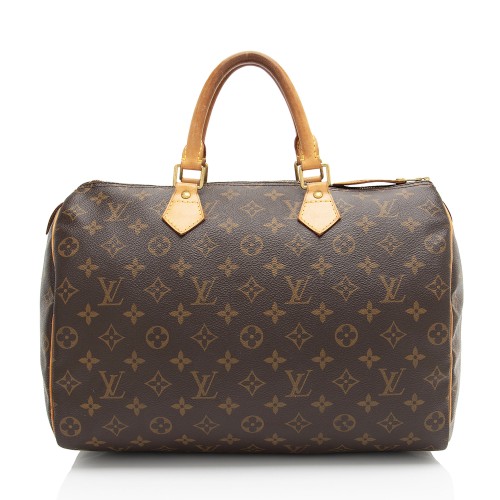 Louis Vuitton Monogram Canvas Speedy 35 Satchel