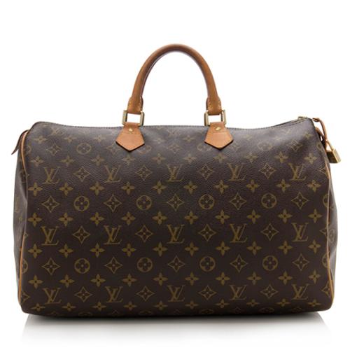 Louis Vuitton Monogram Canvas Speedy 40 Satchel 