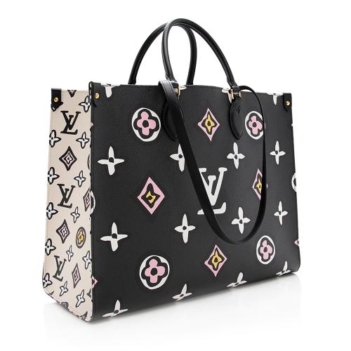 Louis Vuitton Limited Edition Giant Monogram Canvas Wild At Heart Onthego GM Tote