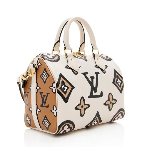 Louis Vuitton Limited Edition Giant Monogram Canvas Wild at Heart Speedy Bandlouliere 25 Satchel