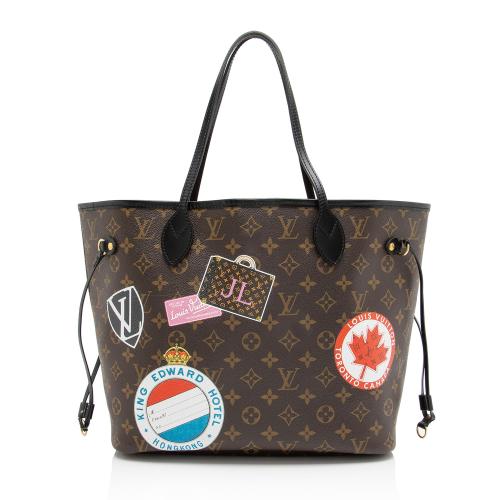 Louis Vuitton Monogram Canvas World Tour Neverfull MM Tote