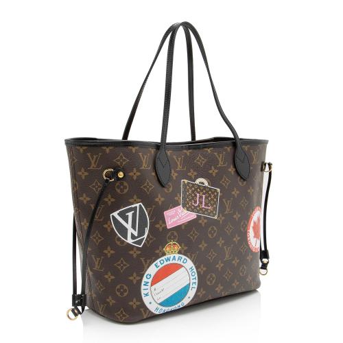 Louis Vuitton Monogram Canvas World Tour Neverfull MM Tote