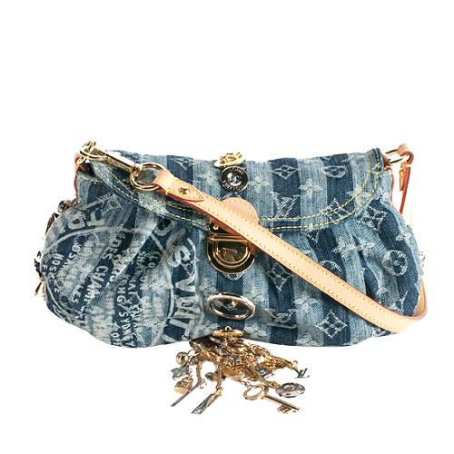 Louis Vuitton Monogram Denim Mini Pleaty Raye Customise Shoulder Bag