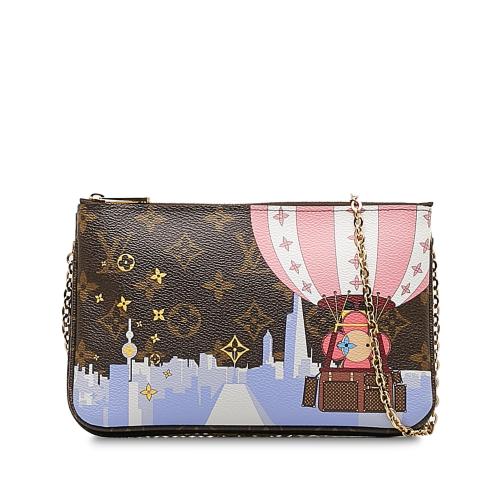 Louis Vuitton Monogram Double Zip Pochette Illustre Vivienne Shanghai