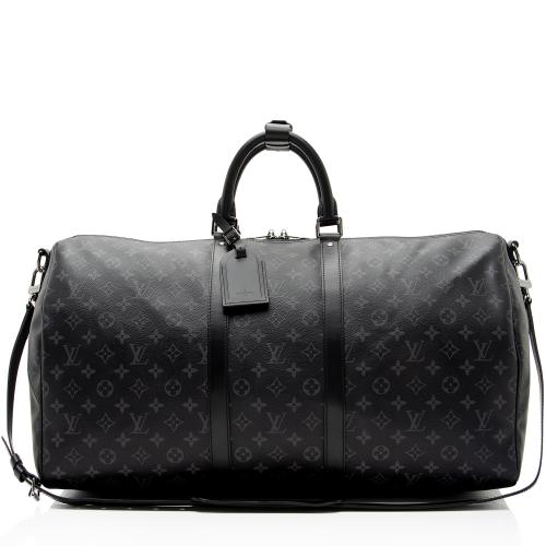 Louis Vuitton Monogram Eclipse Keepall 55 Bandouliere Duffle | Louis Vuitton  Handbags | Bag Borrow or Steal