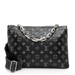 Louis Vuitton Monogram Embossed Lambskin Coussin MM Shoulder Bag