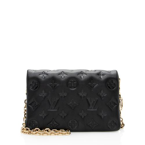 Louis Vuitton Monogram Embossed Lambskin Coussin Pochette