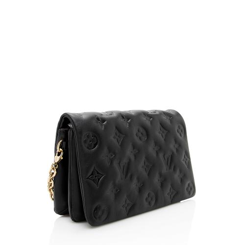 Louis Vuitton Monogram Embossed Lambskin Coussin Pochette