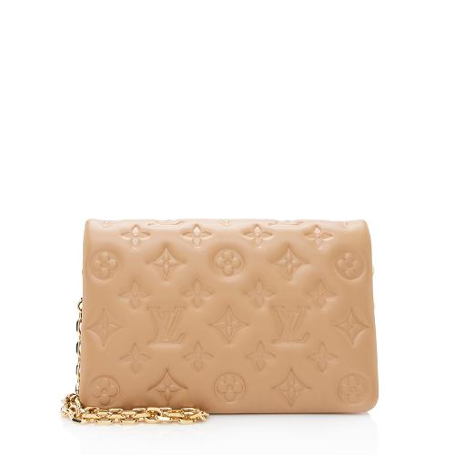 Louis Vuitton Monogram Embossed Lambskin Coussin Pochette