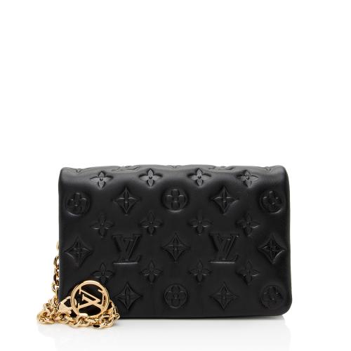 Louis Vuitton Monogram Embossed Lambskin Coussin Pochette