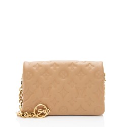 Louis Vuitton Monogram Embossed Lambskin Coussin Pochette