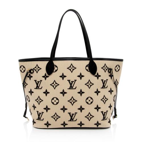 Louis Vuitton Monogram Embroidered Cotton Neverfull MM Tote Louis Vuitton Handbags Bag Borrow or Steal