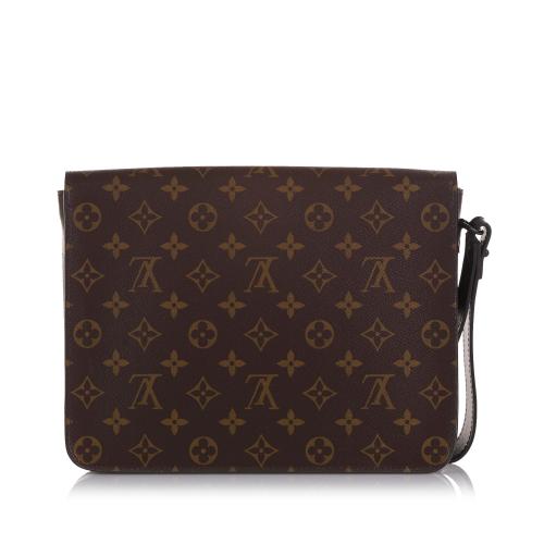 Louis Vuitton Monogram Macassar S Lock A4 Pouch