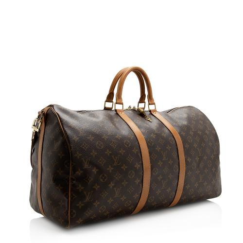 Louis Vuitton Vintage Monogram Canvas Keepall Bandouliere 55 Duffle