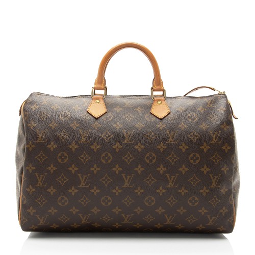 Louis Vuitton Vintage Monogram Canvas Speedy 40 Satchel