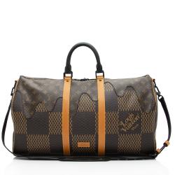 Louis Vuitton x NIGO Giant Damier Ebene Monogram Canvas Keepall Bandouliere 50 Duffle