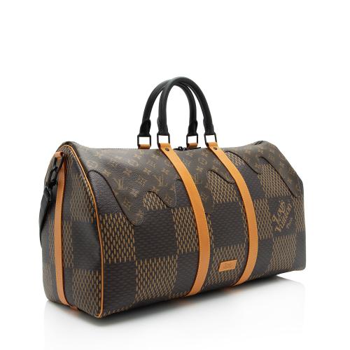 Louis Vuitton x NIGO Giant Damier Ebene Monogram Canvas Keepall Bandouliere 50 Duffle