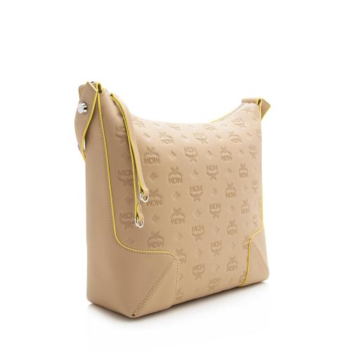 MCM Embossed Leather Klara Medium Hobo