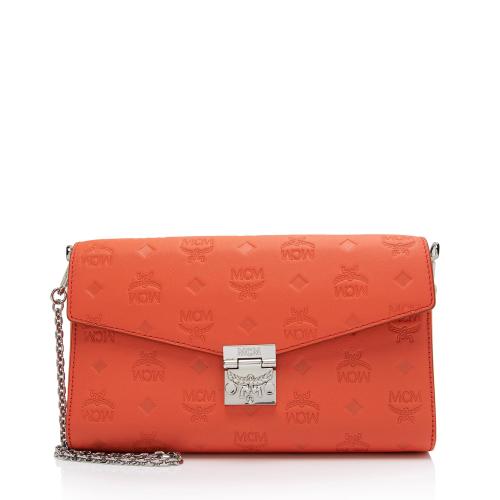 MCM Embossed Leather Millie Medium Crossbody