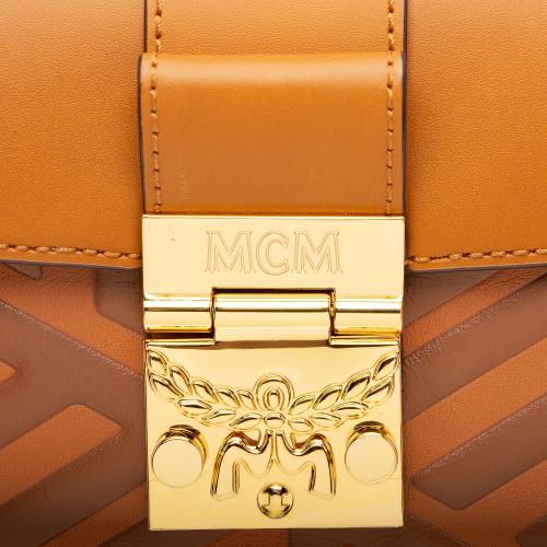 MCM Embossed Leather Tracy Mini Crossbody