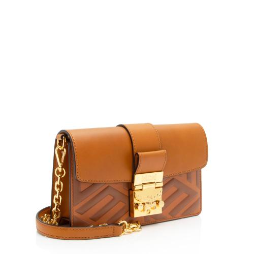 MCM Embossed Leather Tracy Mini Crossbody