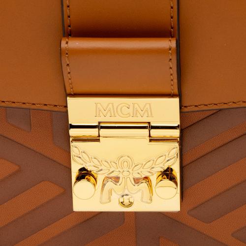 MCM Embossed Leather Tracy Shoulder Bag