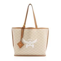 MCM Lauretos Canvas Himmel Shopper Tote