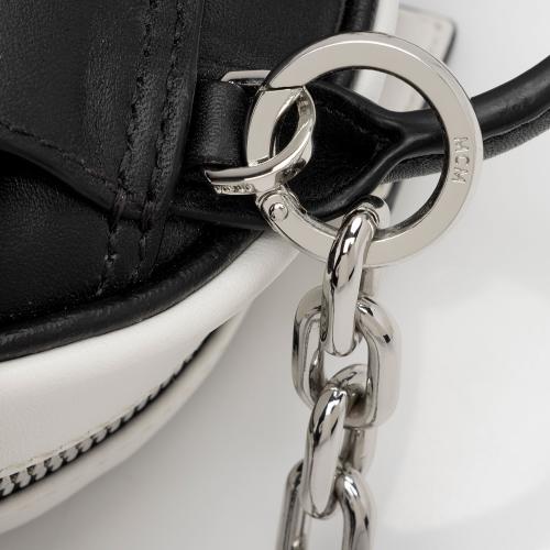 MCM Leather Contrast Logo Mini Crossbody Backpack