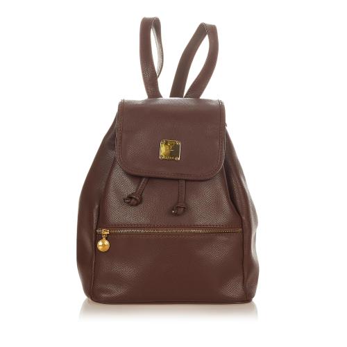 MCM Leather Drawstring Backpack