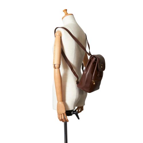 MCM Leather Drawstring Backpack