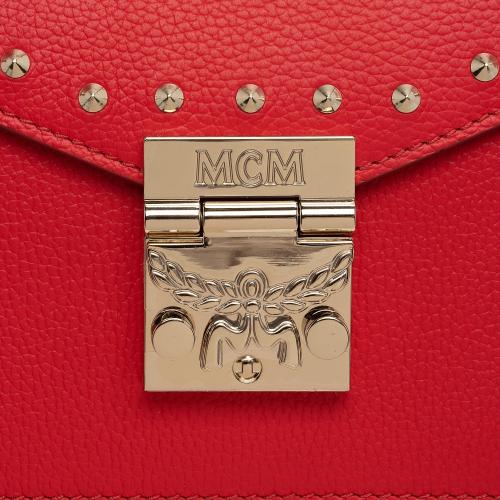 MCM Leather Studded Patricia Small Top Handle