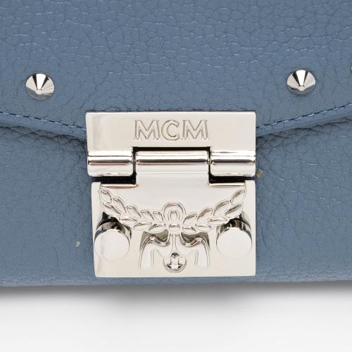 MCM Leather Studded Patricia Wallet on Chain