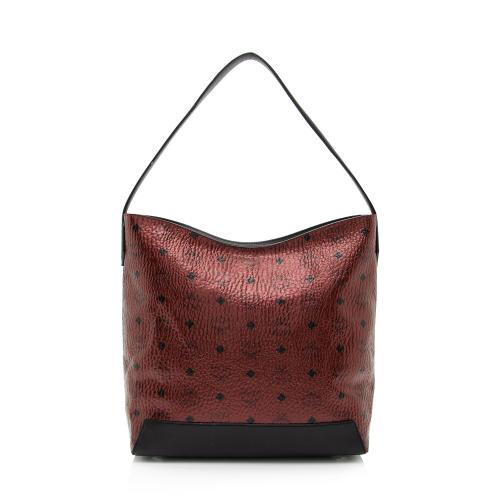 MCM Metallic Visetos Spot Medium Hobo