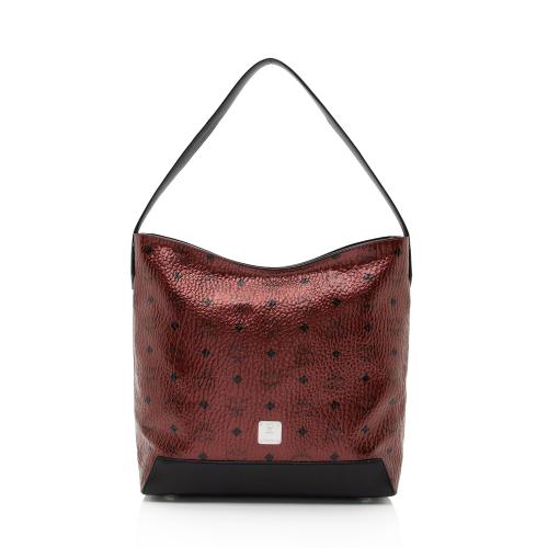 MCM Metallic Visetos Spot Medium Hobo