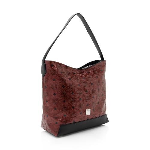 MCM Metallic Visetos Spot Medium Hobo