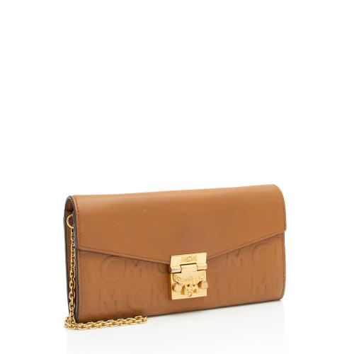 MCM Monogram Leather Patricia Wallet On Chain