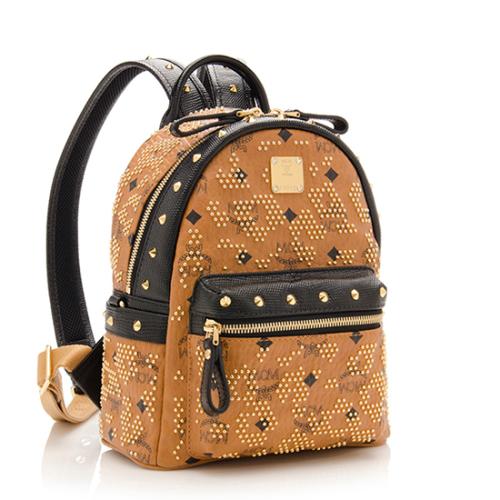 MCM Visetos Mini Studded Backpack