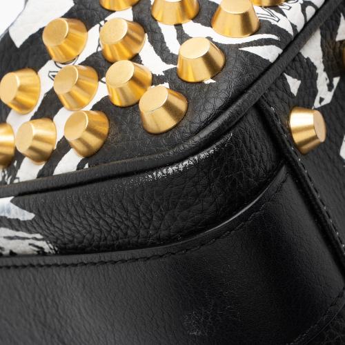 MCM Studded Visetos Funky Zebra Satchel