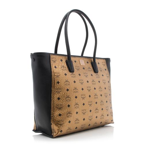 MCM Visetos Large Shopper Tote