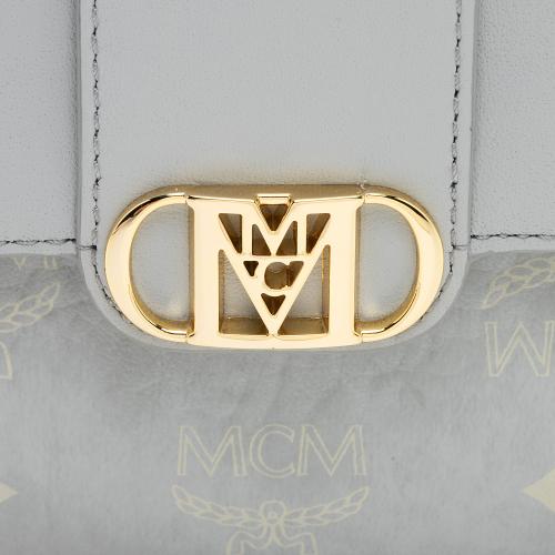 MCM Visetos Calfskin Logo Mode Travia Small Shoulder Bag